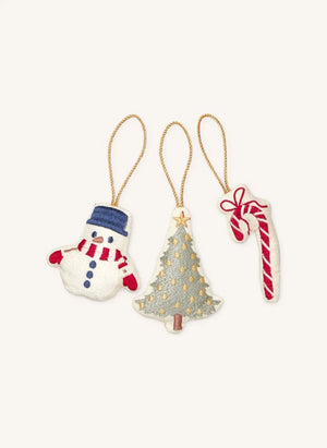 Cam Cam - Kardan Adam Noel süsleri - 3'lü Set