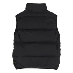 Stone Island - Ärmellose Steppweste mit Logo | Schwarz