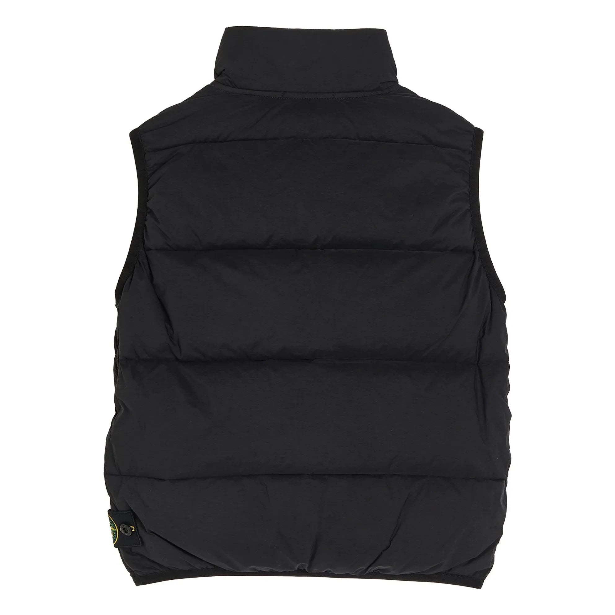 Stone Island - Ärmellose Steppweste mit Logo | Schwarz