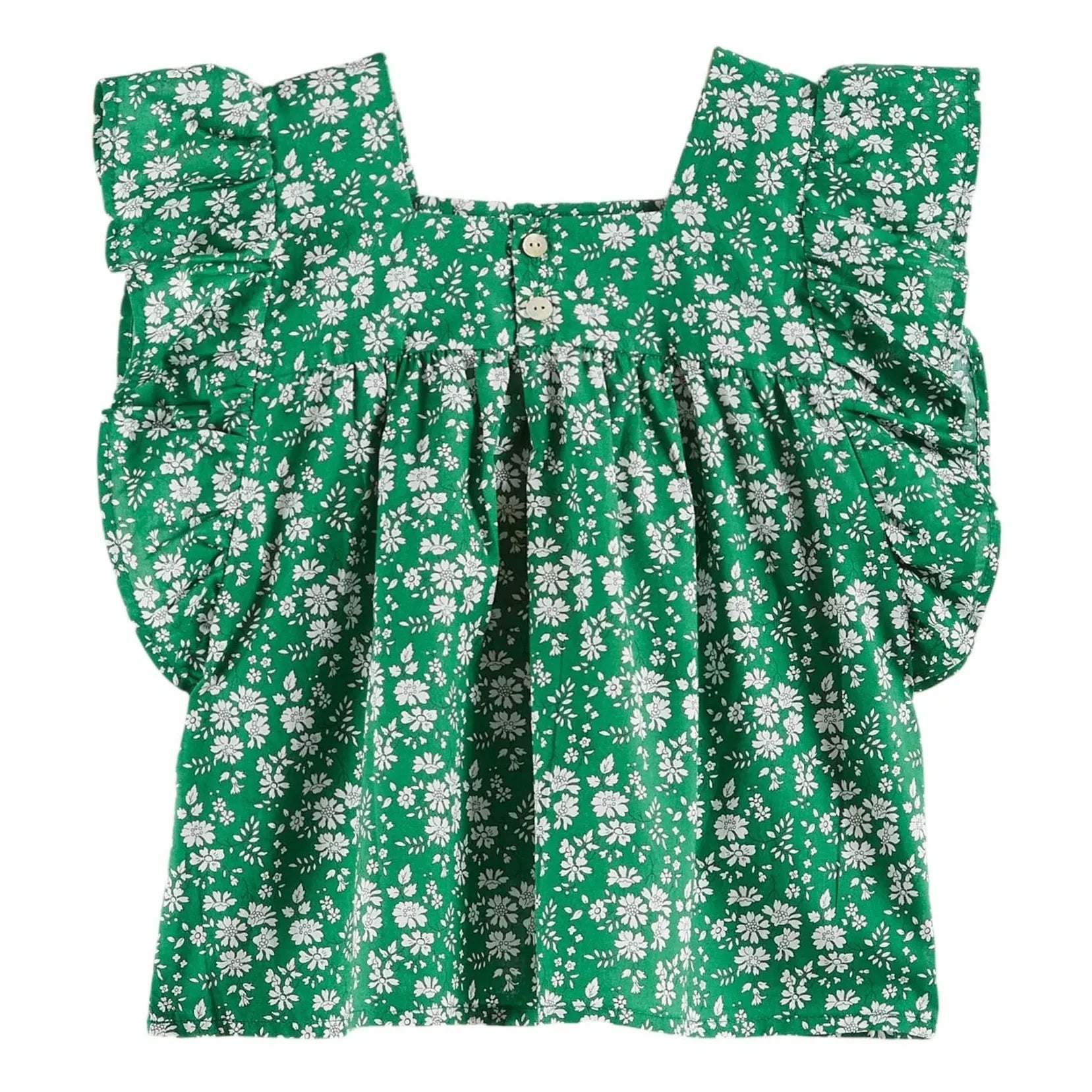 Emile et Ida - Liberty Bluse | Grün