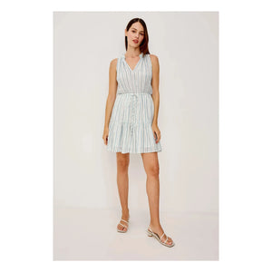 Rails - Cannes gestreiftes Kleid | Hellblau