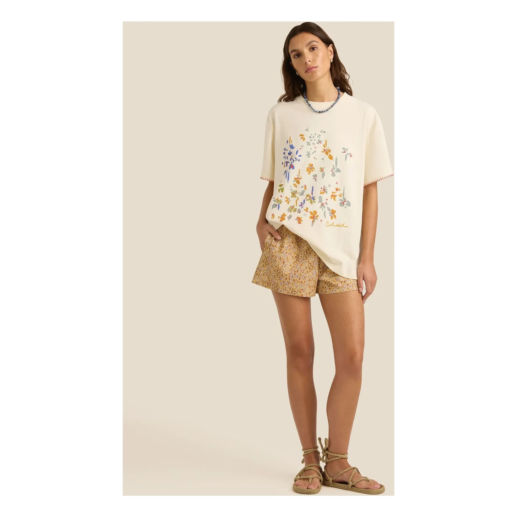 Soleil Soleil - Mia Baumwollshorts | Sand