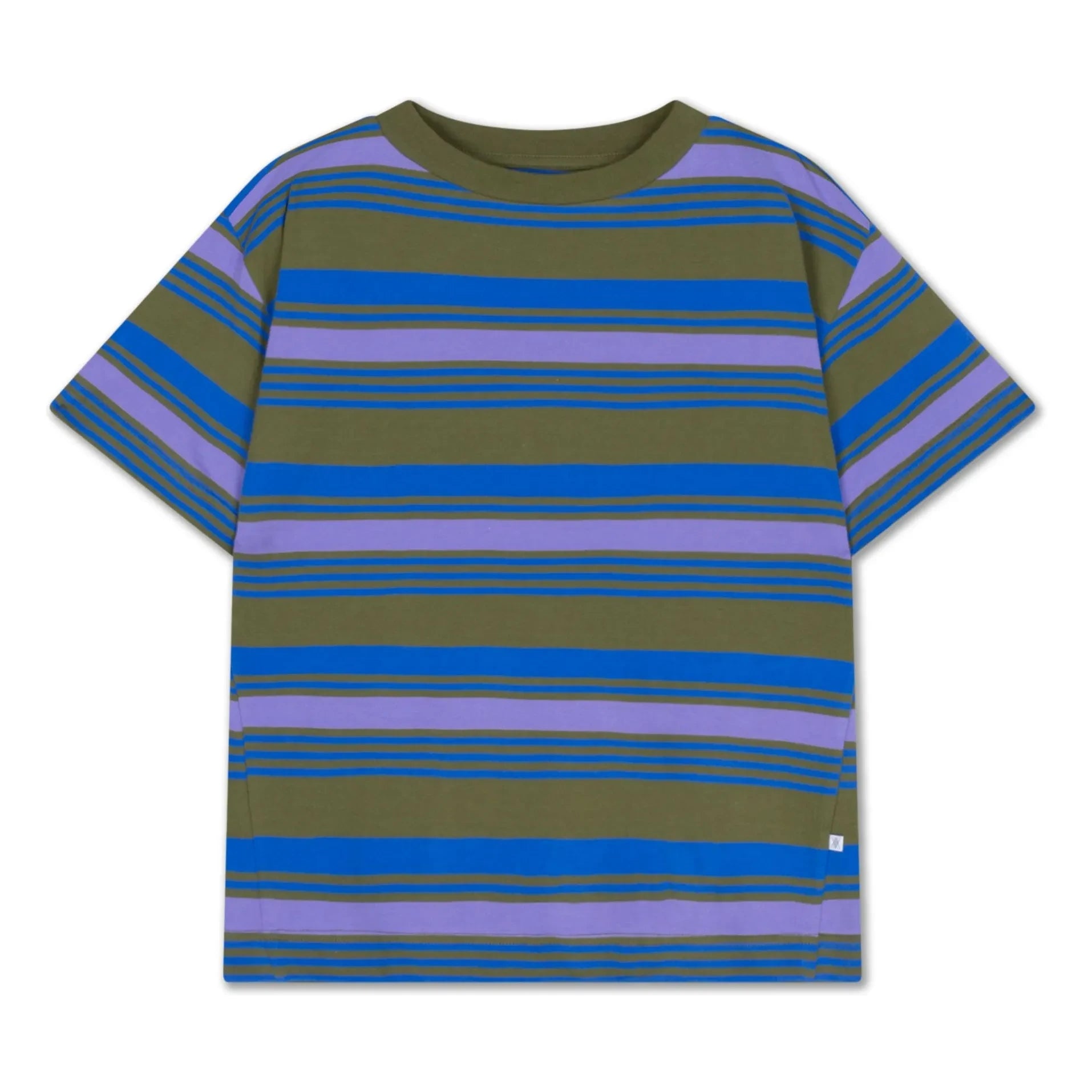 Repose AMS - Gestreiftes T-Shirt aus Bio-Baumwolle | Khaki