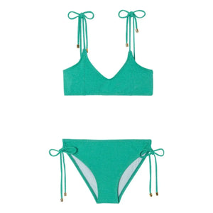 Lison Paris - Bahamas Metallic 2-teiliger Badeanzug | Türkis