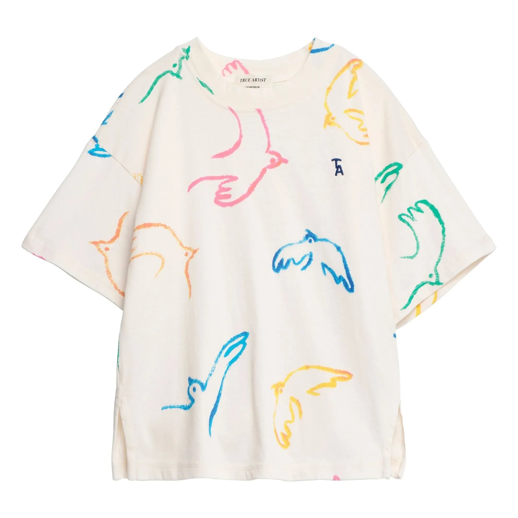 True Artist - T-Shirt Birds Bio-Baumwolle | Ecru