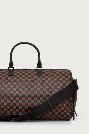 Sprayground - Braune Reisetasche mit Haifischen in Paris 910D9306NSZ