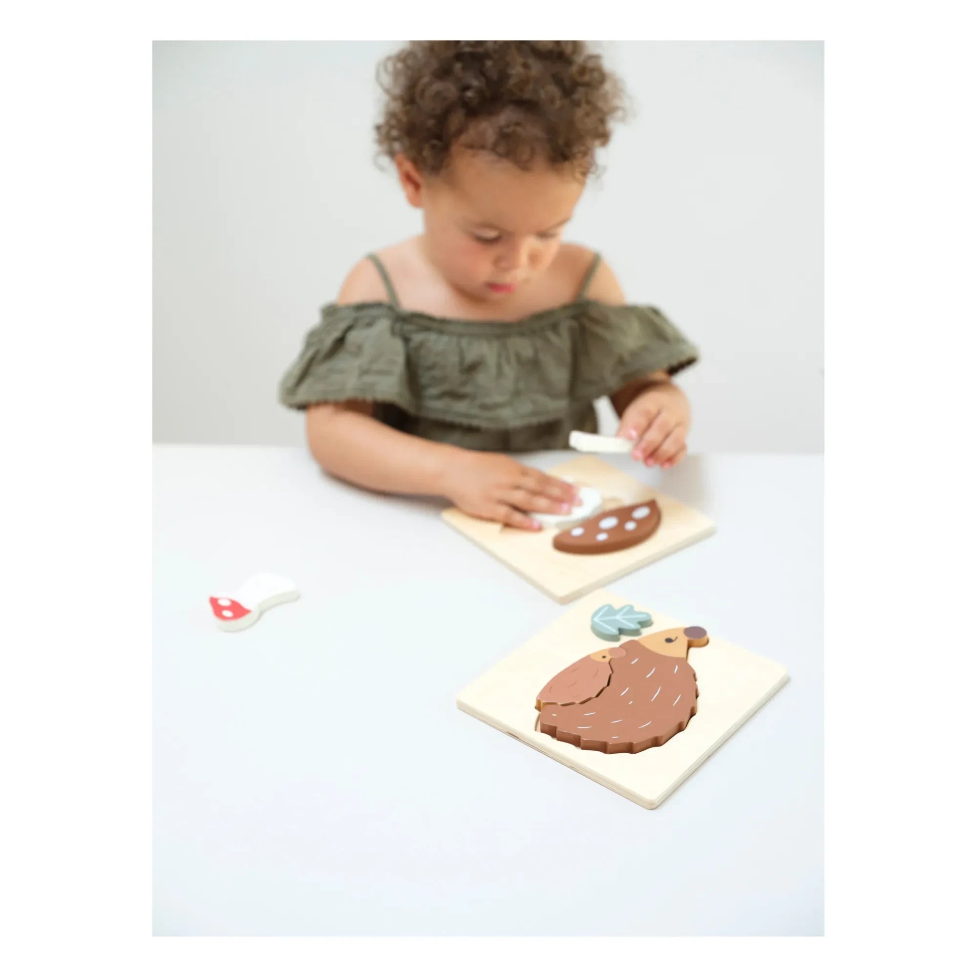 Fabelab - Igel und Pilz Puzzles - 2er-Set