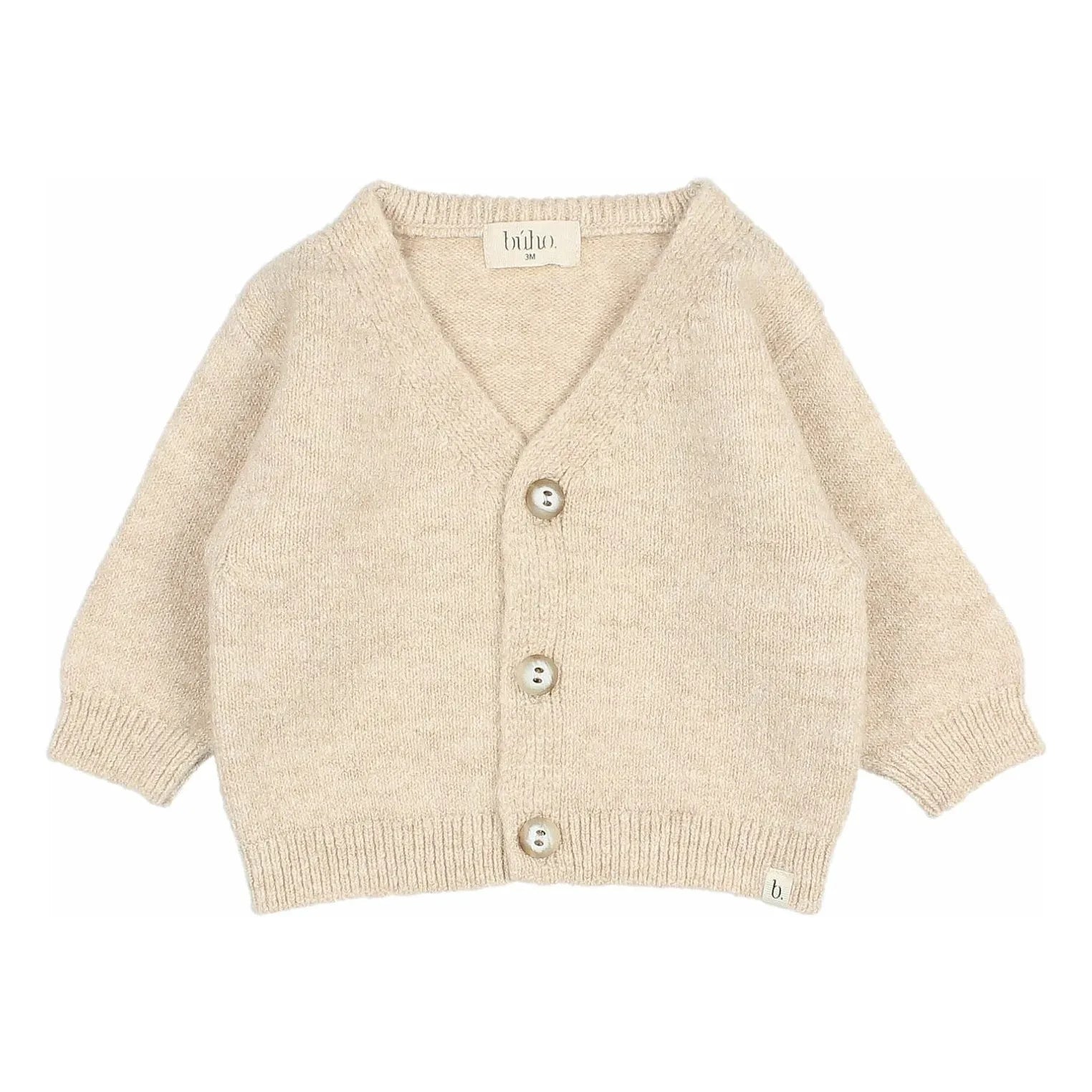 Búho – Baby-Cardigan aus recycelter Faser | Beige