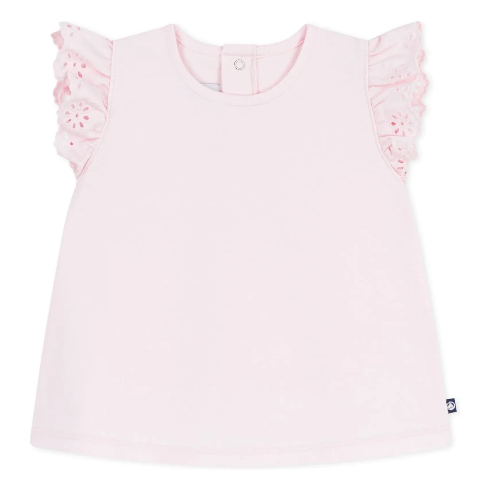 Petit Bateau – T-Shirt mit Lochstickerei | Rosa