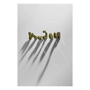 Petite friture - Klump seramik askılıkları - 6'lı Set | Yeşil