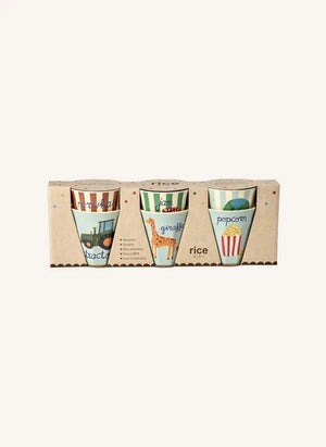 Rice - ABC Melamin Becher - 6er Set | Hellblau
