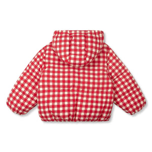 Wynken - Vichy Daunenjacke | Rot