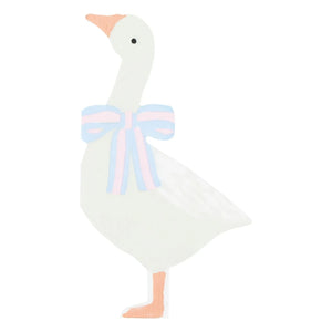 Meri Meri - Gans Papierservietten - 16er-Set | Weiß