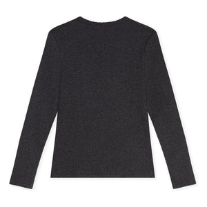 Petit Bateau - Point Cocotte organik pamuklu T-shirt | Kömür grisi