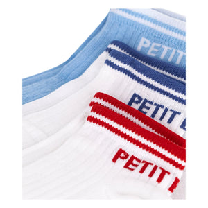 Petit Bateau - 3 Çift Düşük Spor Çorap Seti | Beyaz