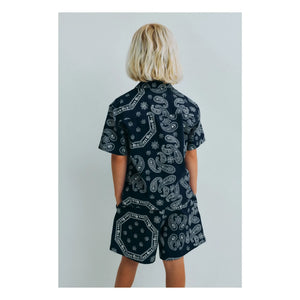 the new society - Bermuda Aster Bandana | Dunkelblau