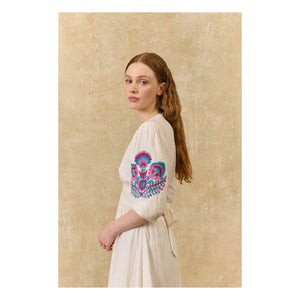 Louise Misha - Aurelia Kleid aus Bio-Baumwolle | Weiß