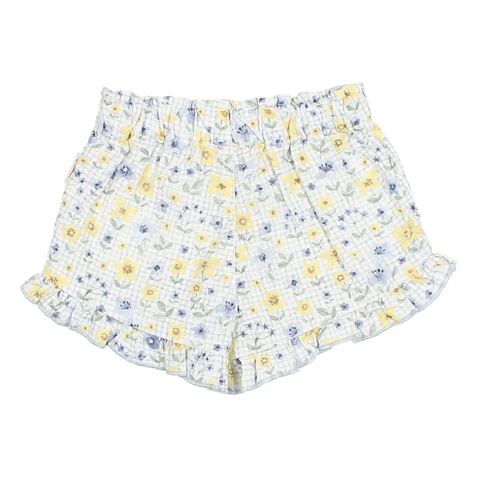 Búho – Baby-Shorts aus Seersucker mit Blumenmuster | Hellblau