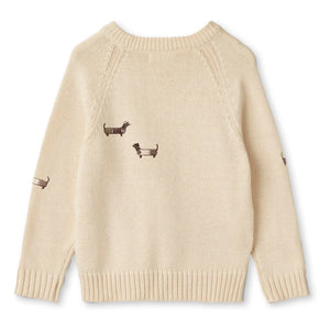 Fliink - Mahdi Dogs Bio-Baumwollpullover | Ecru