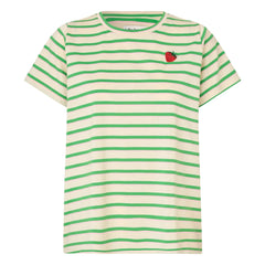 Lollys Laundry - Roma Gestreiftes Baumwoll-T-Shirt | Grün
