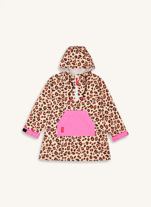 Hallo Hossy - Wasserabweisende Leopard Muster Kurze Poncho | Braun