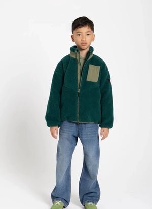 Finger in the nose - Paulo Bi-Material Sherpa-Jacke | Grün