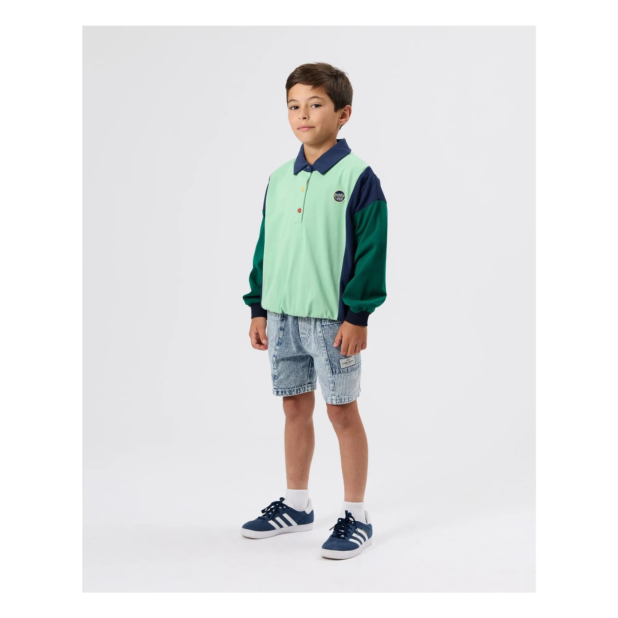 Goldie + Ace – Rugby-Poloshirt | Grün