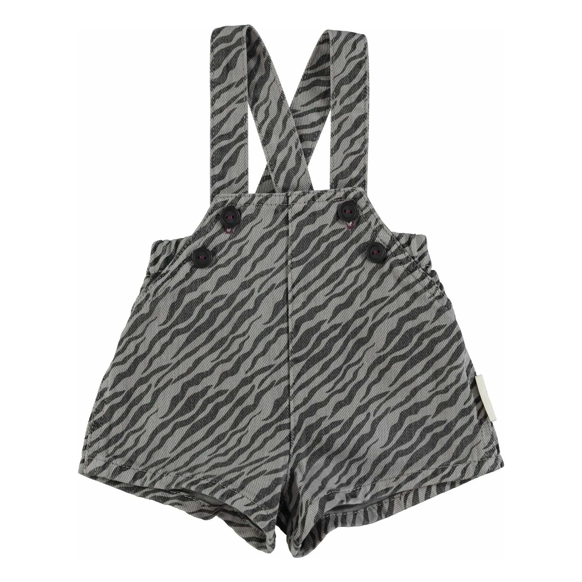 Piupiuchick - Zebra kurze Latzhose | Grau