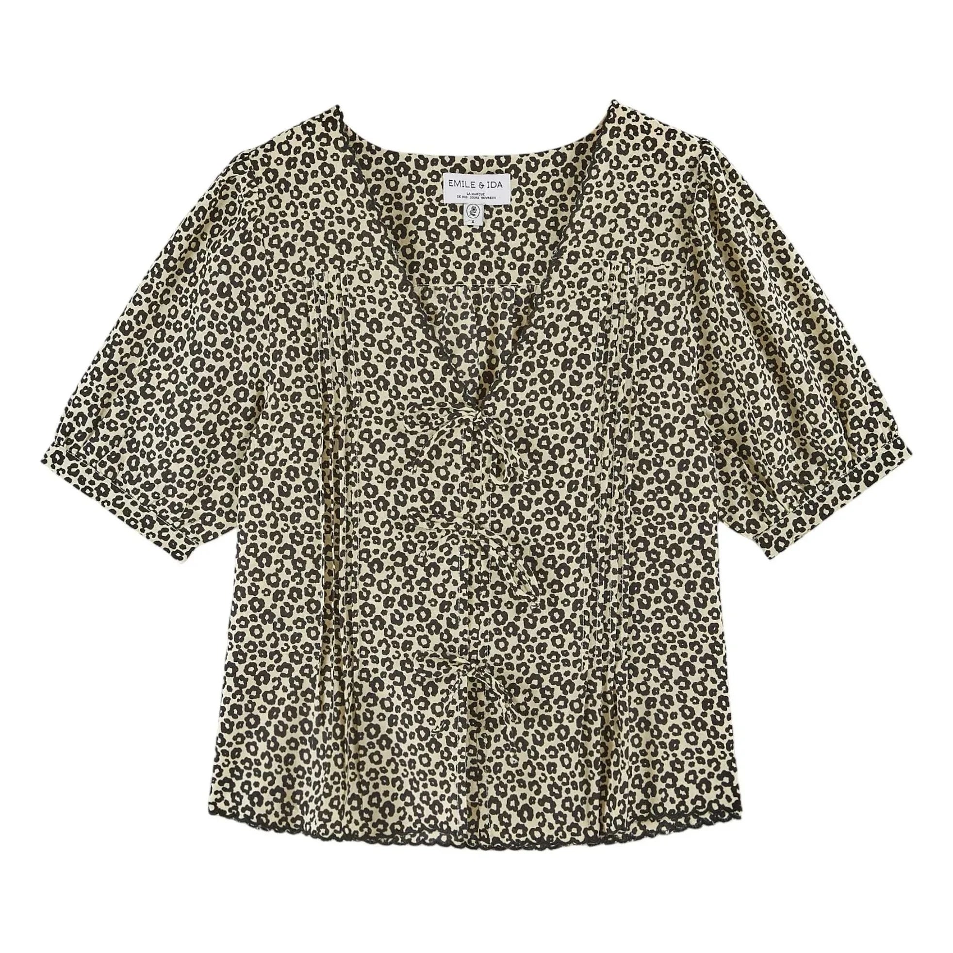 Emile et Ida - Blaise Leopardenbluse | Schwarz