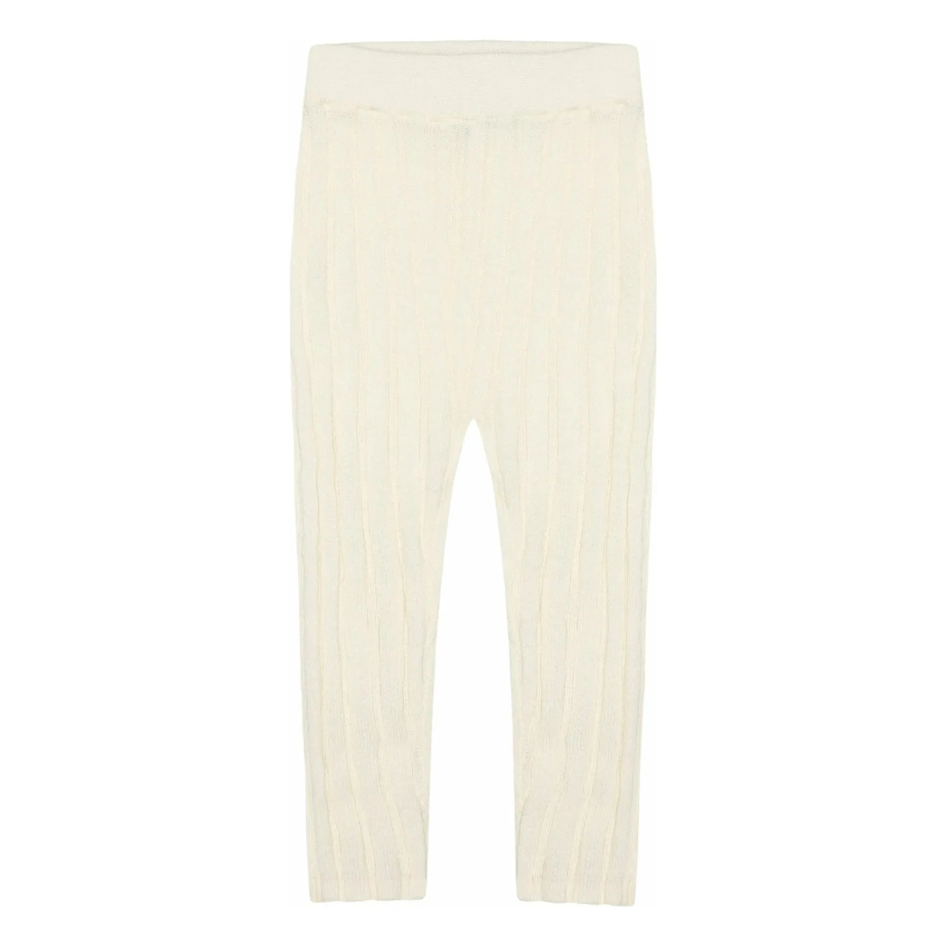 FUB - Leggings aus Bio-Baumwolle, Feinstrick, gerippt | Ecru