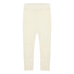 FUB - Leggings aus Bio-Baumwolle, Feinstrick, gerippt | Ecru
