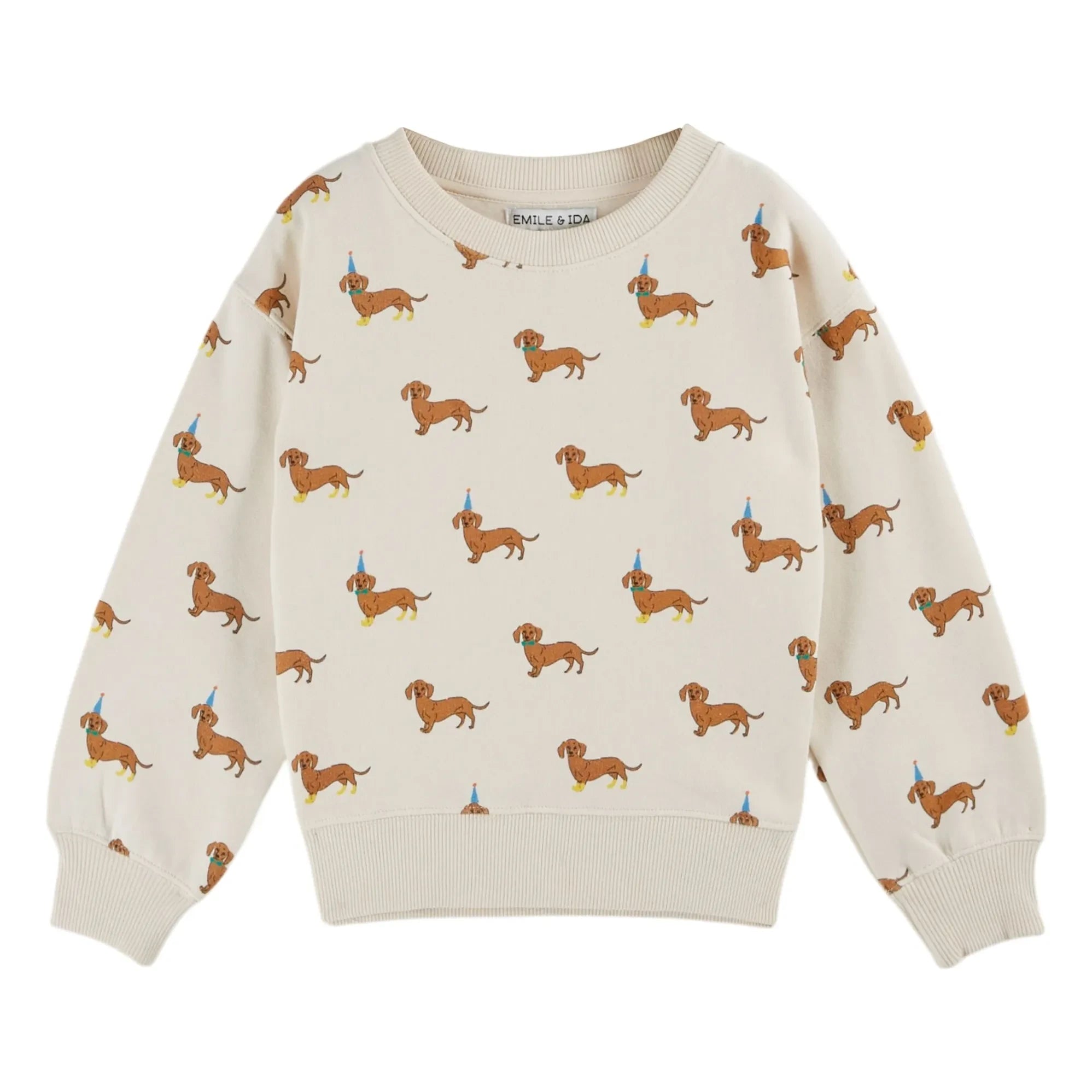 Emile et Ida – Sweat Dogs Bio-Baumwolle | Ecru