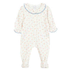 Tartine et Chocolat - Pyjama mit Blumen-Spitzenkragen | Ecru