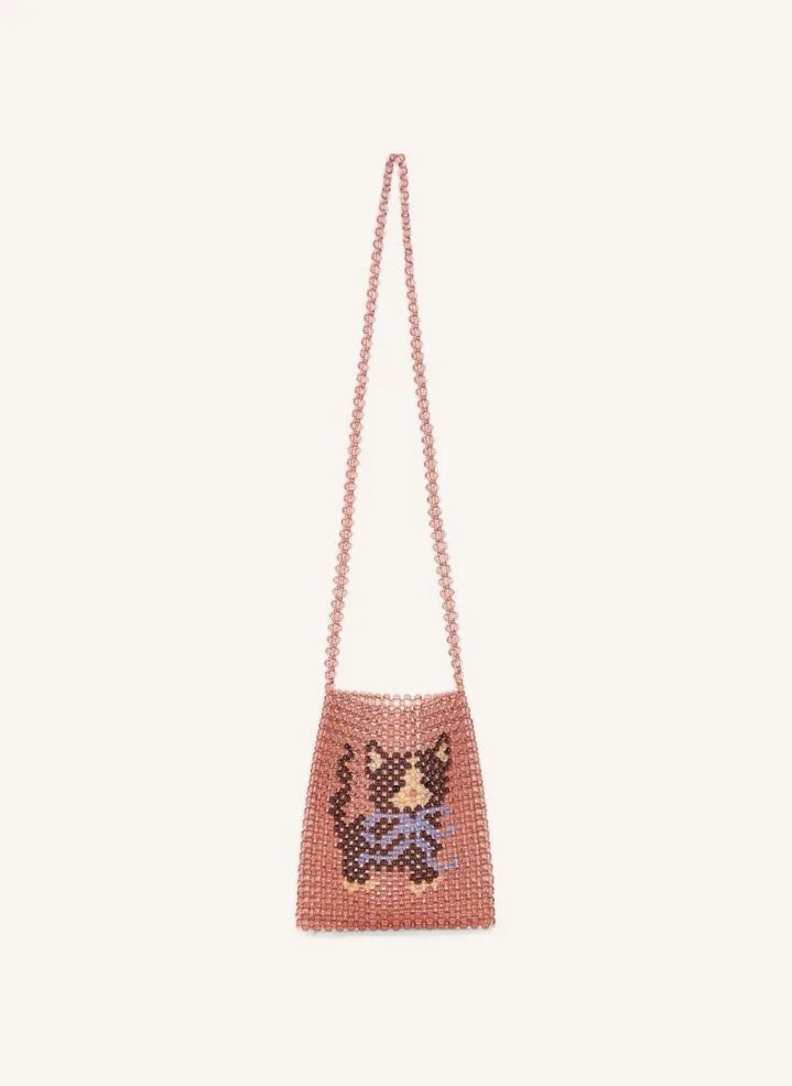 Konges Sløjd - Rosa Katzenperlen-Tasche