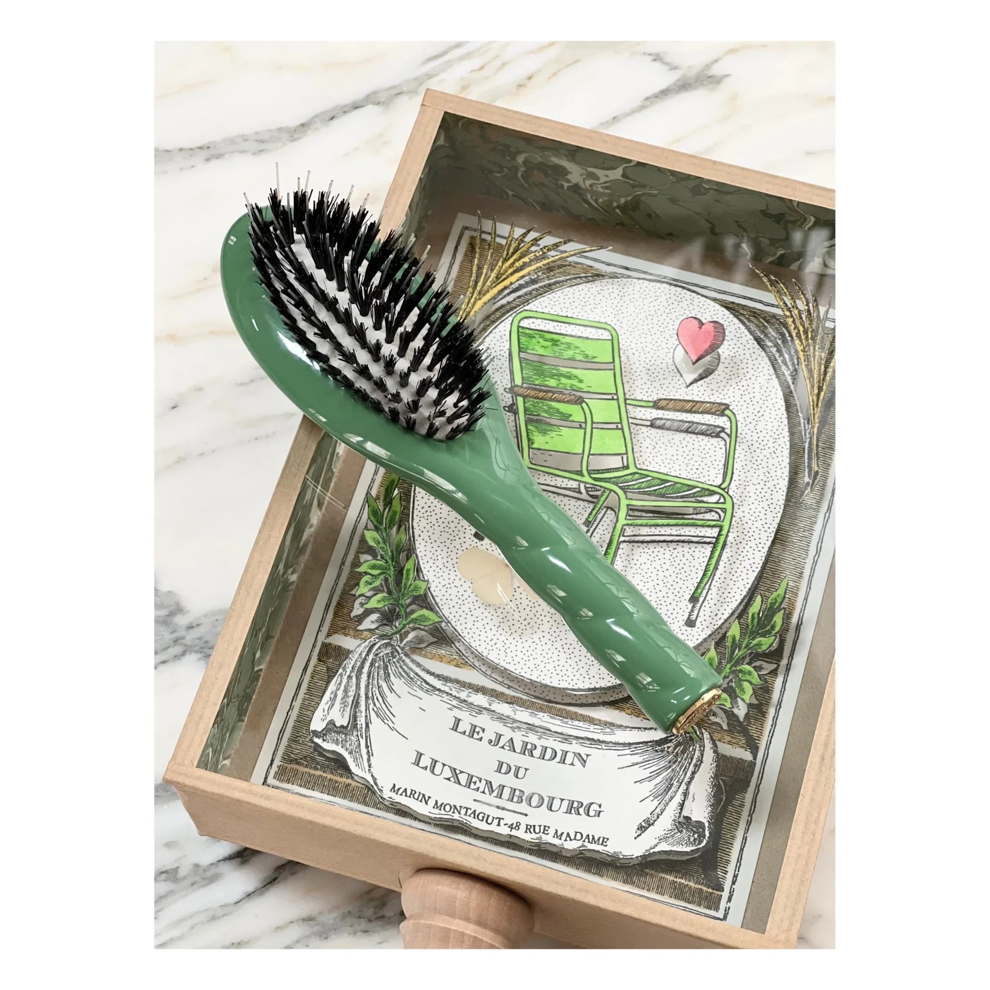 La Bonne Brosse – Nr. 02 Basic Kleine Bürste – Pflege und Entwirrung | Mandelgrün