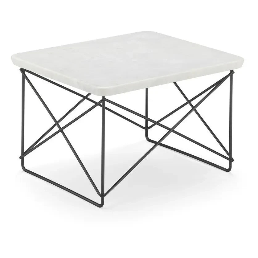Vitra - Epoxy-Beistelltisch LTR von Charles & Ray Eames | Weißer Marmor
