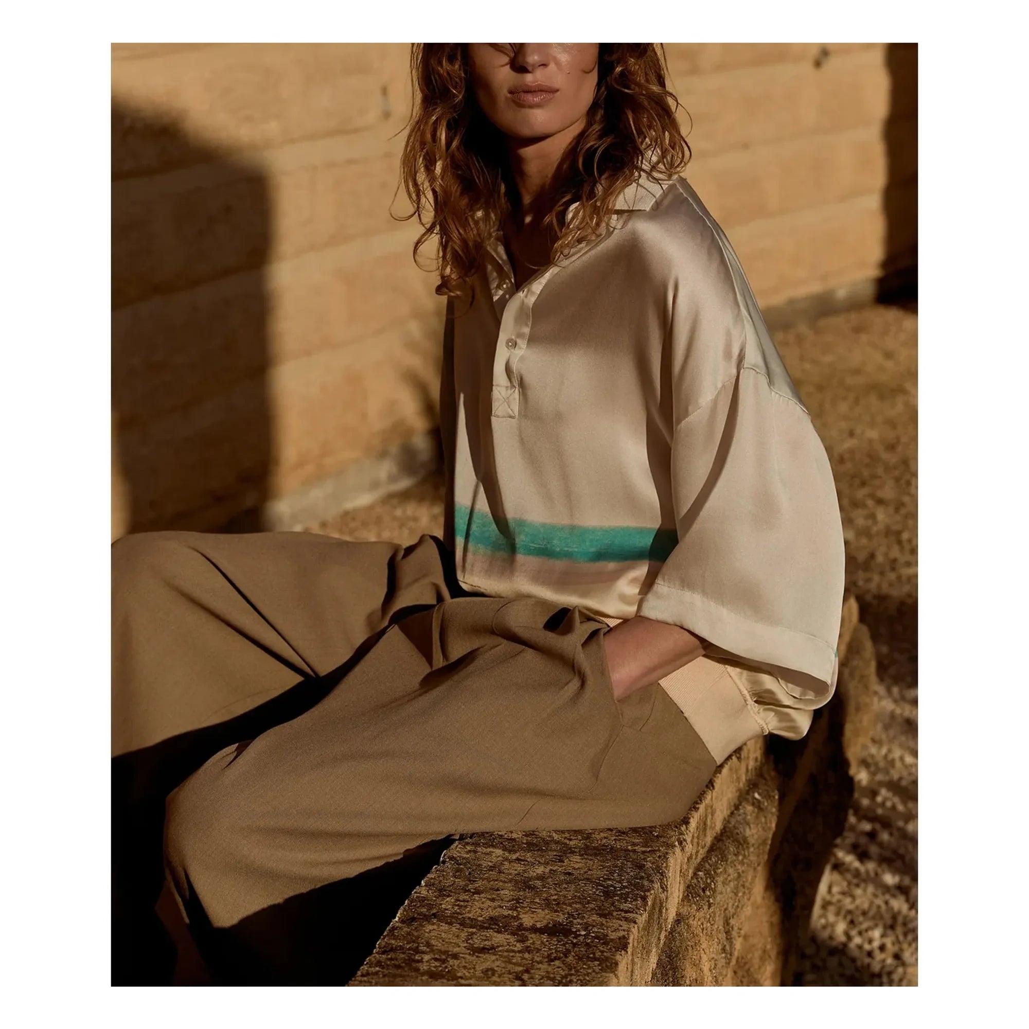 Mes Demoiselles - Malden Seidenbluse | Blau