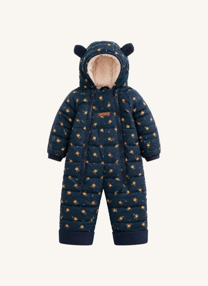 Töastie - Wasserfester, blumenbedruckter Cloud-Jacke | Dunkelblau
