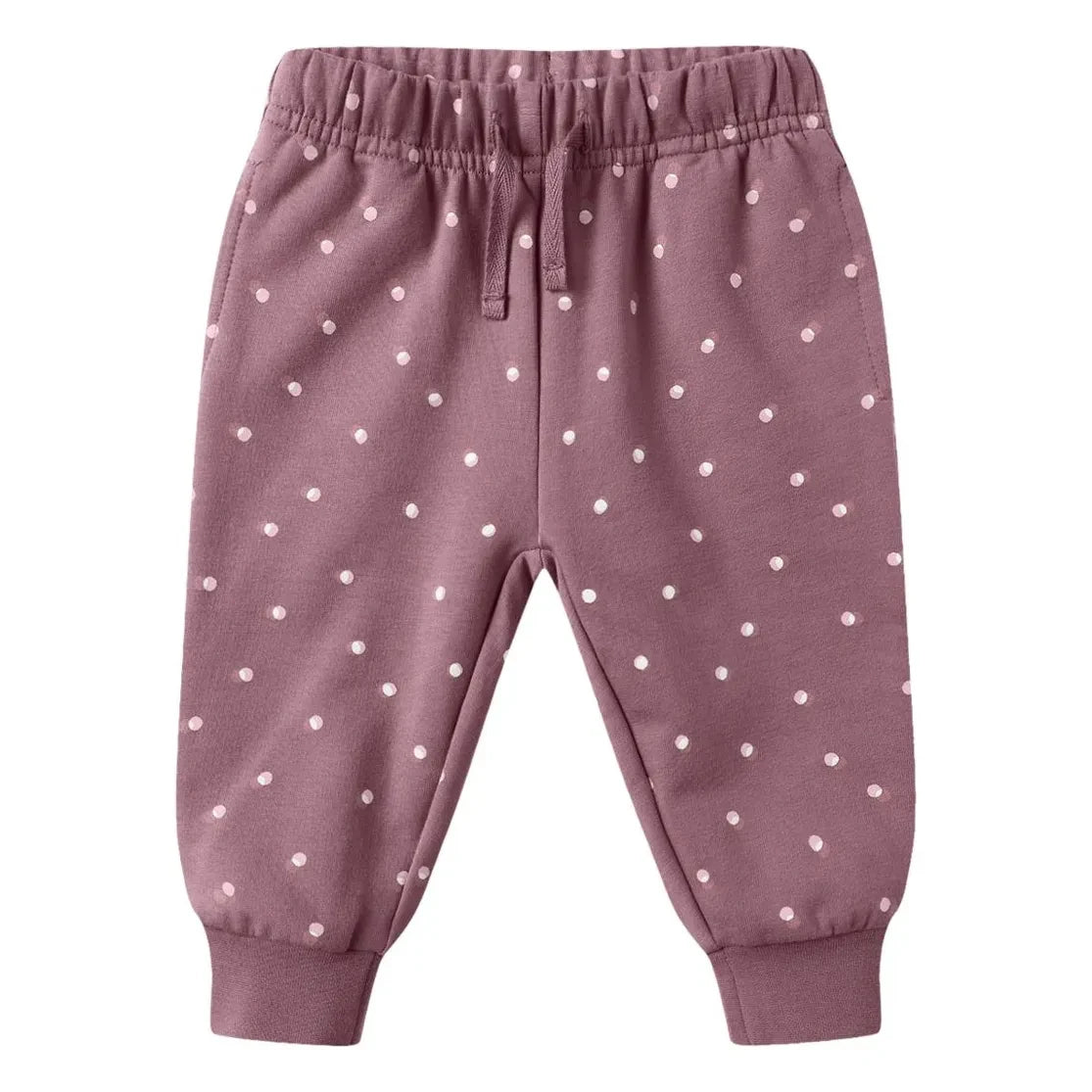 Quincy Mae - Jogginghose aus Bio-Baumwolle mit Tupfenmuster | Magenta