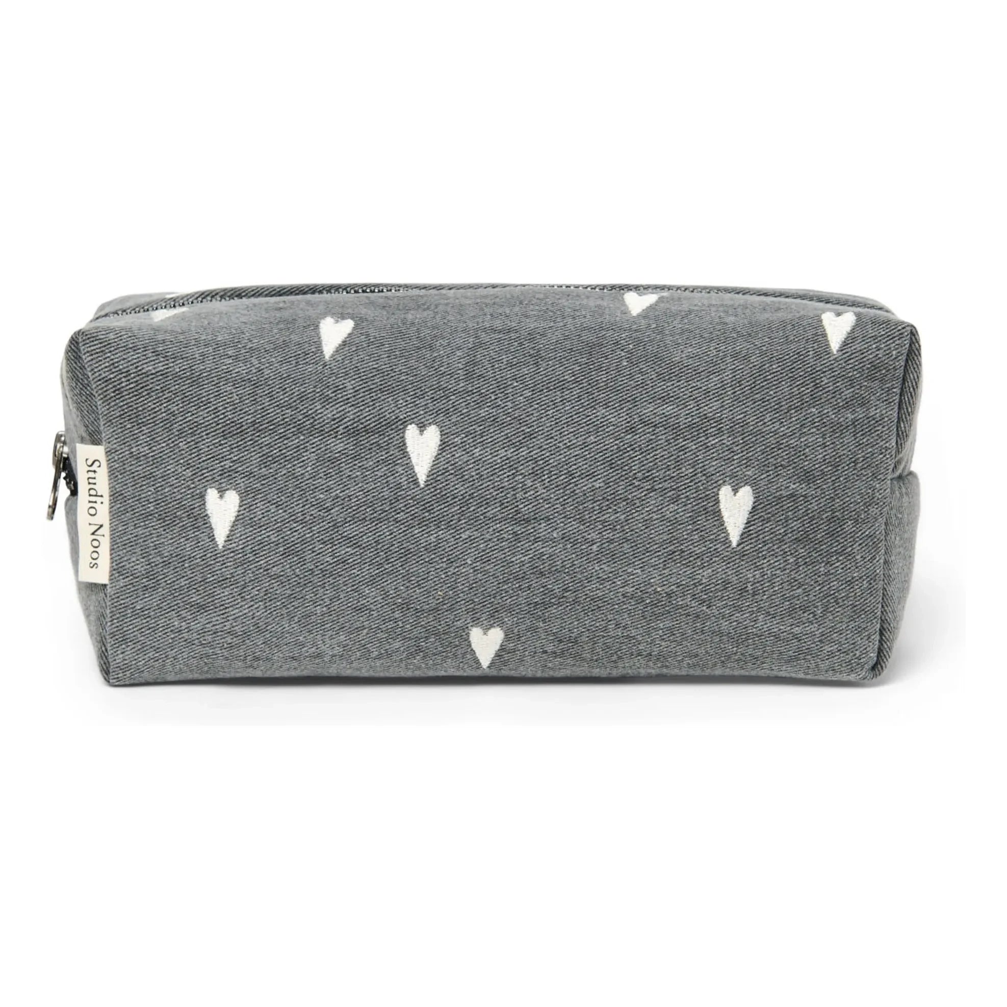 Studio Noos – Kosmetiktasche mit Herzmotiv | Grau