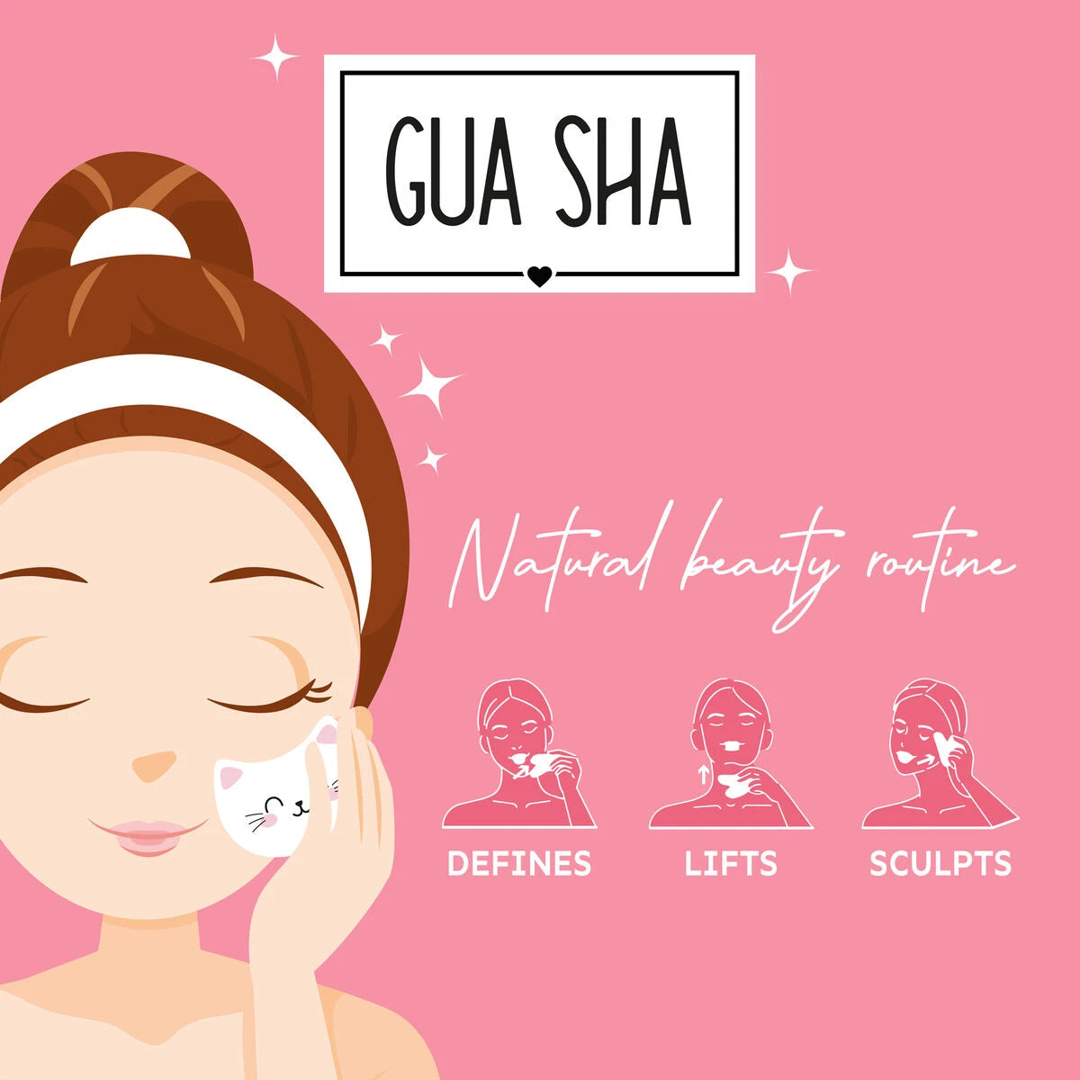 Legami - Gesichtsmassage-Zubehör - Gua Sha - Kitty