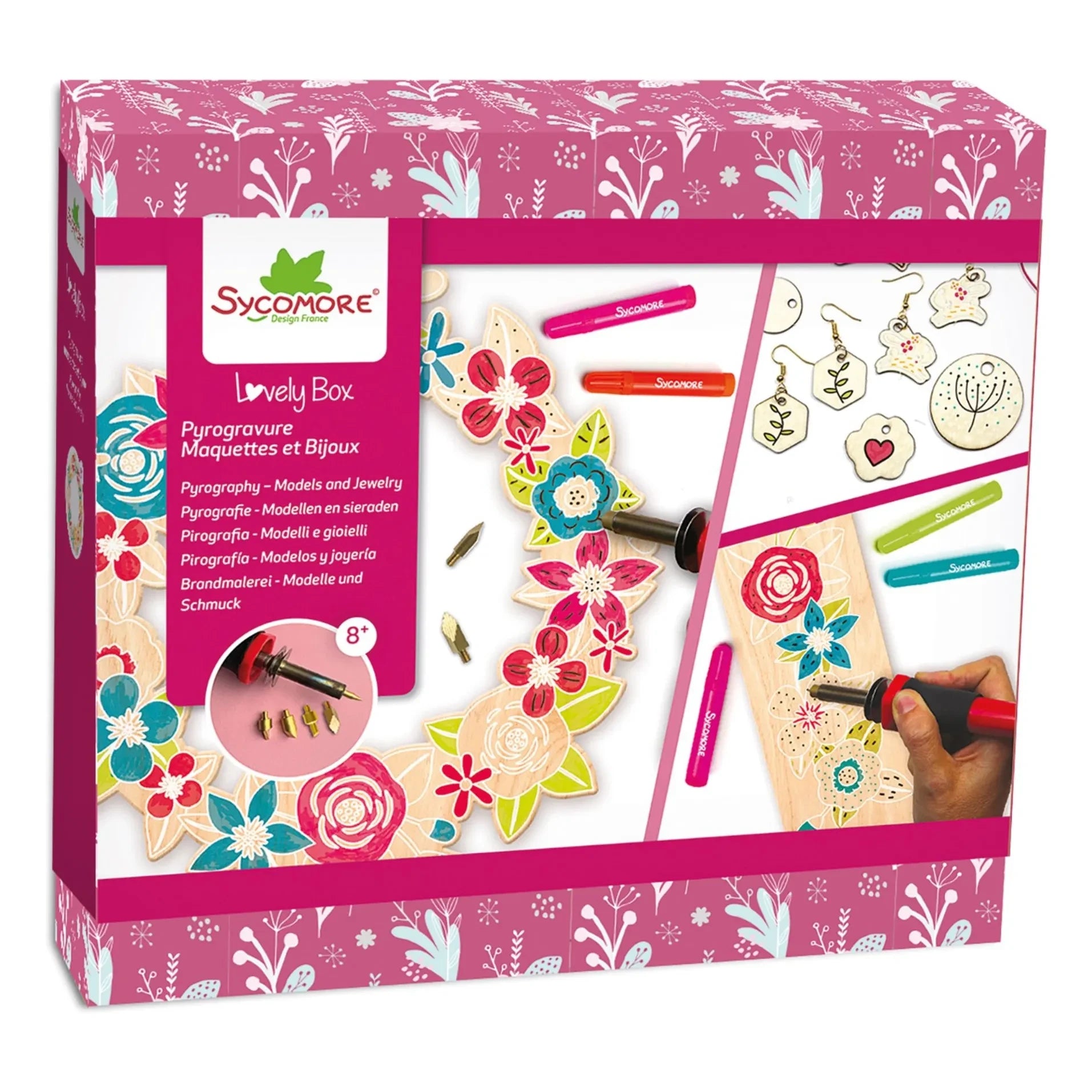 Sycomore – Lovely Box – Brandmalerei-Muster und Schmuck