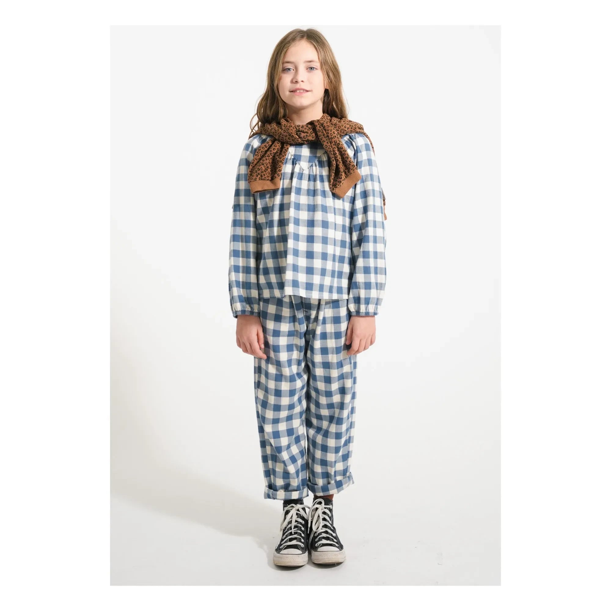 Piupiuchick - Bio-Baumwoll-Carreaux-Hose | Blau