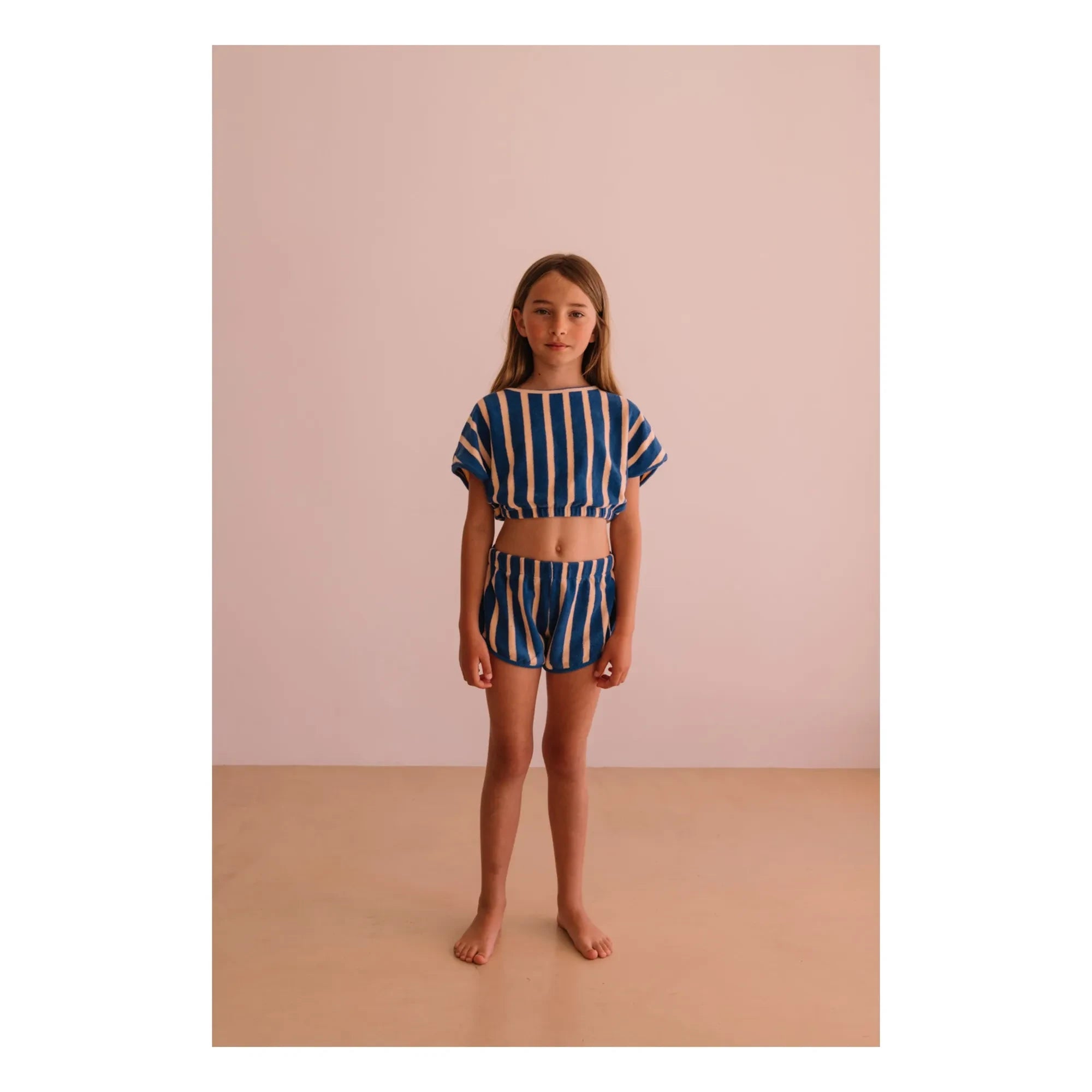 We Are Kids – Juju Gestreifte Shorts aus Bio-Baumwolle | Blau