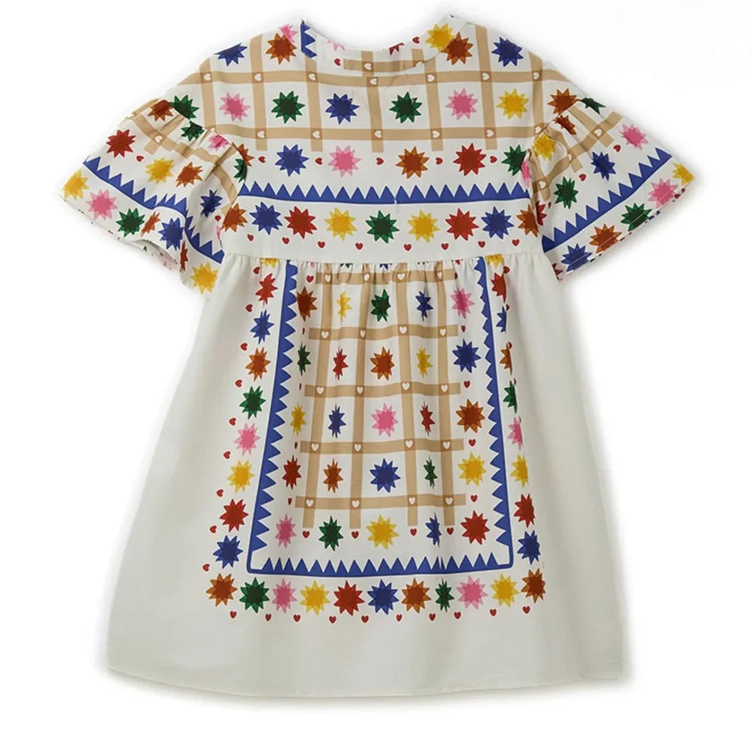 Fabula - Geblümtes Kleid | Weiß