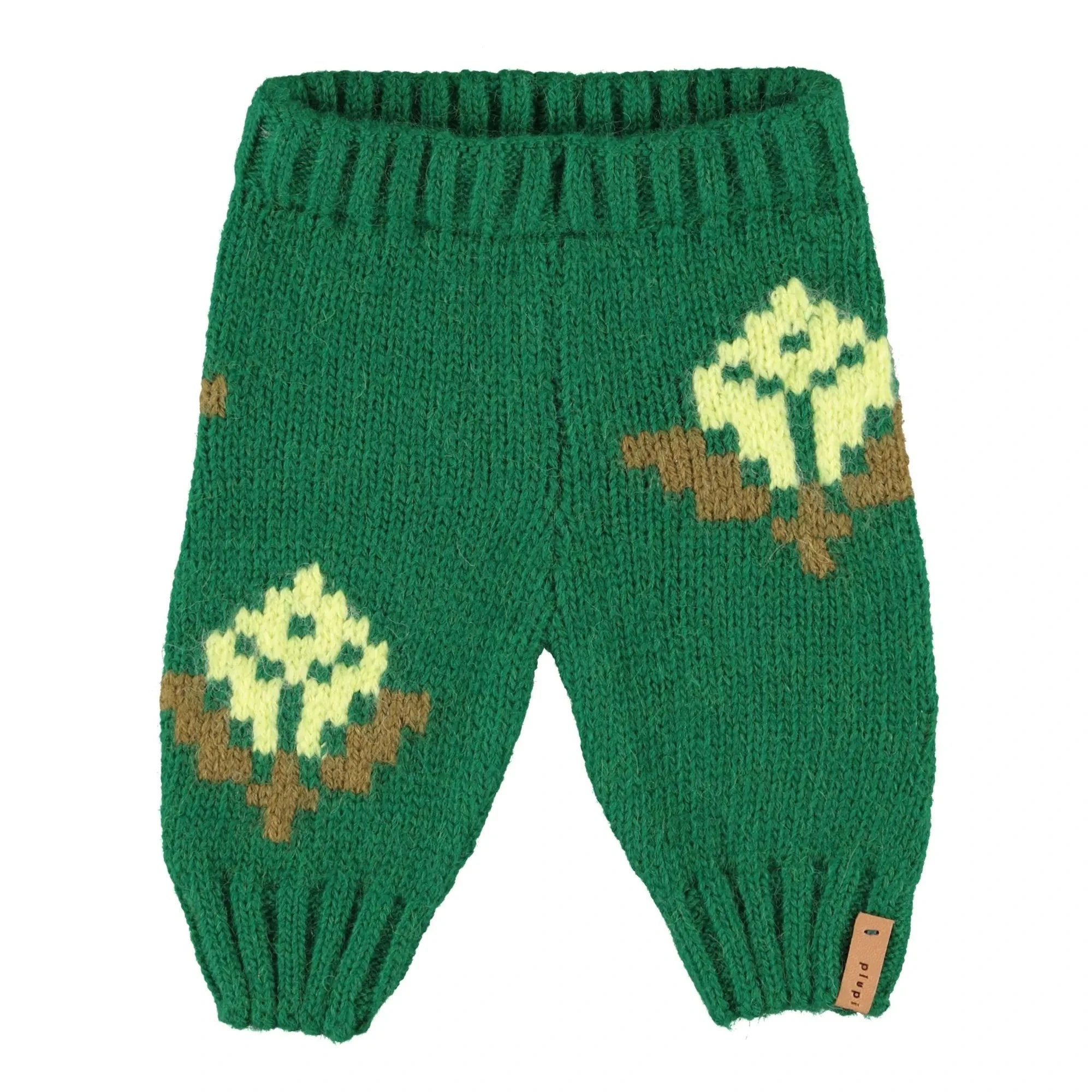 Piupiuchick - Netz-Leggings mit Blumenmuster | Grün