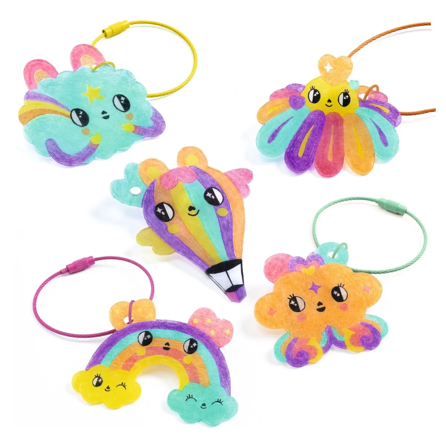 Djeco - Schrumpfplastik-Kunst - Kawaii-Schlüsselanhänger