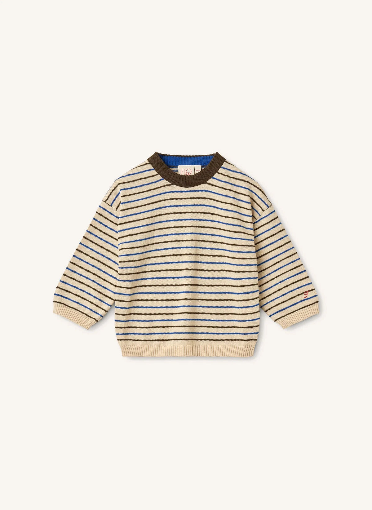 Flöss - Storm Gestreifter Pullover | Creme