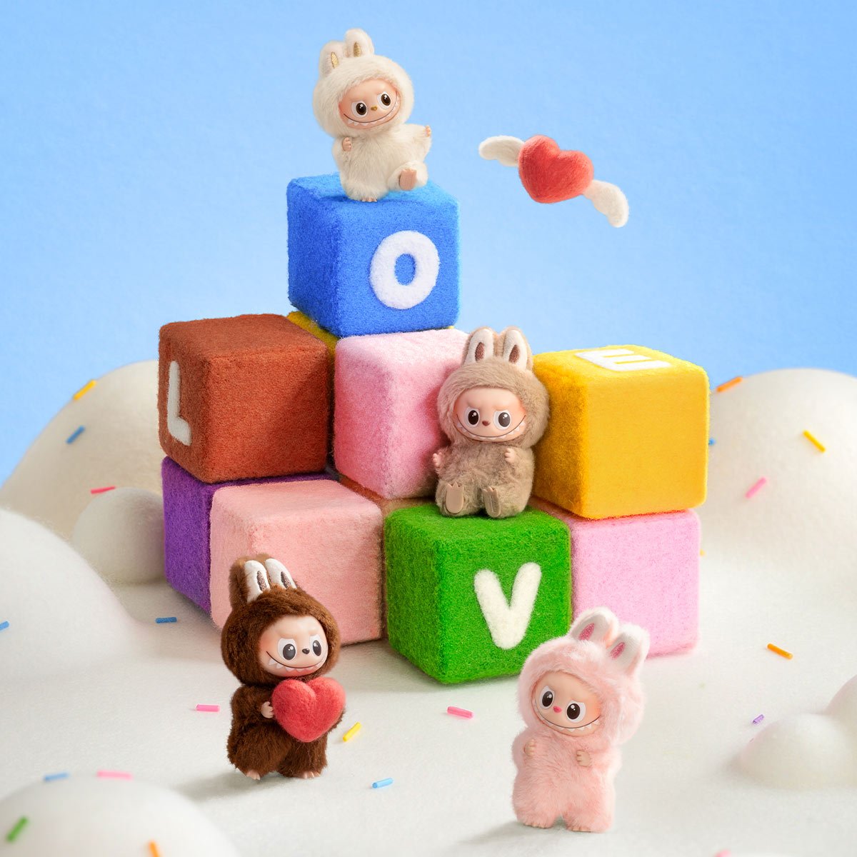 Pop Mart - Original Die Monster Anstecknadel Für Liebe Plüsch Schlüsselanhänger A-M