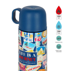 Legami - Thermos und Becher - Heiß und Kalt - Reisesticker